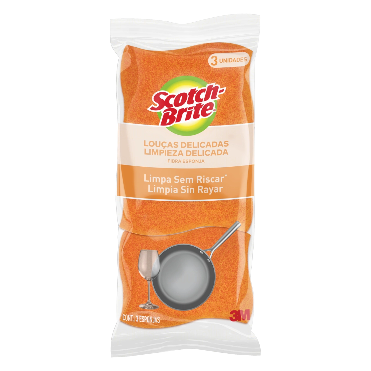 Esponja Não Risca Banheiro Scotch Brite 3 Unidades