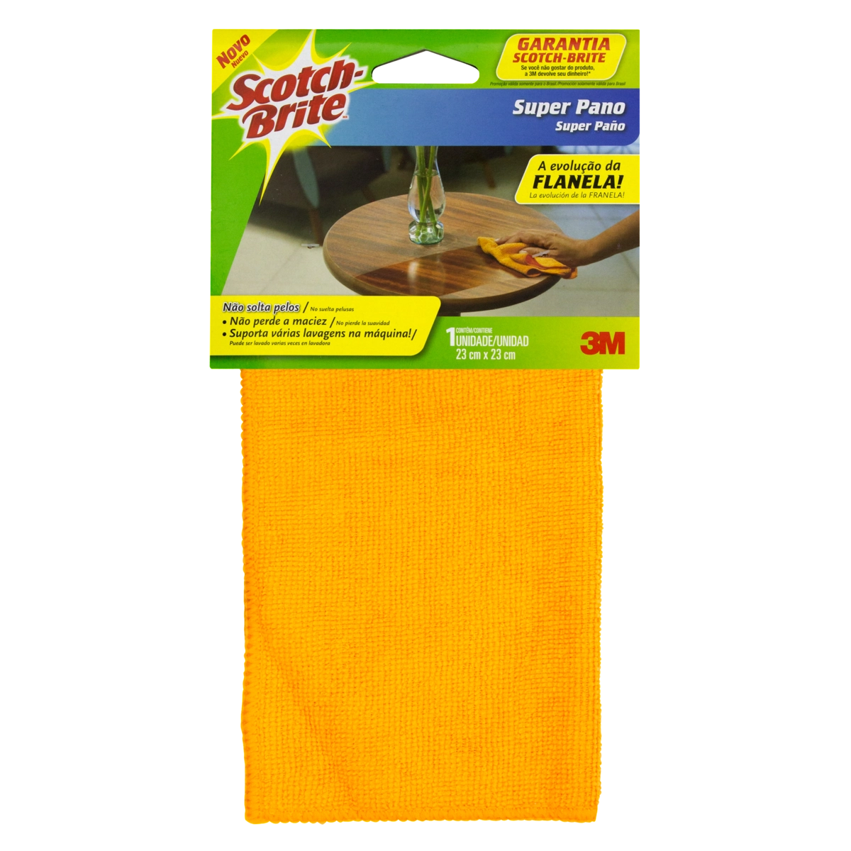Flanela Laranja Scotch Brite