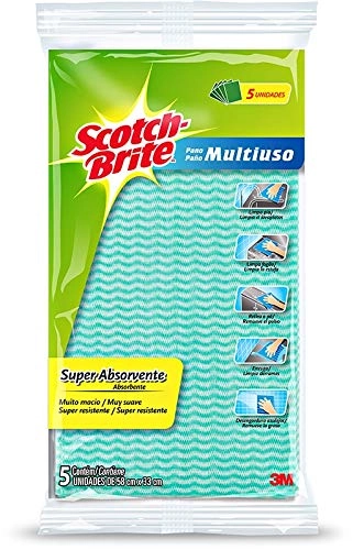 Pano Multi Uso.scotch Br.58x33cm Verd.5un