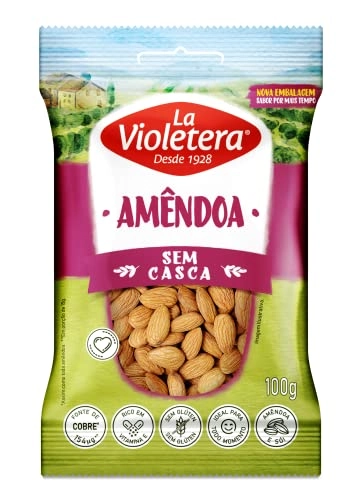 Amêndoa Sem Casca La Violetera Pacote 100g