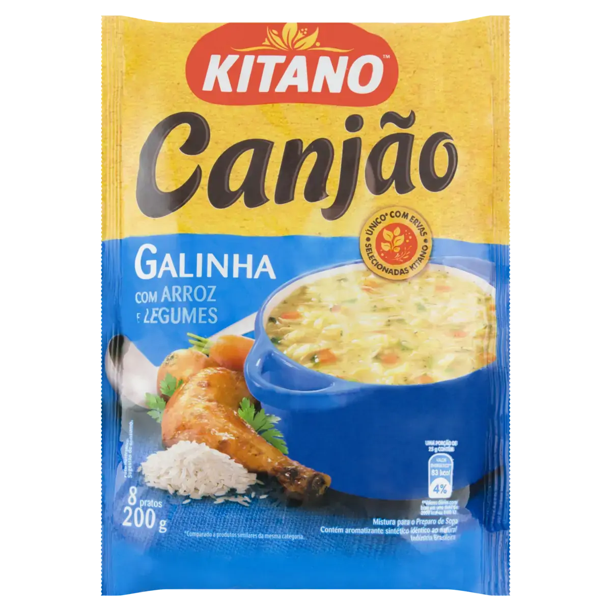 Canjão Sabor Galinha Com Arroz E Legumes Kitano Sachê 200g