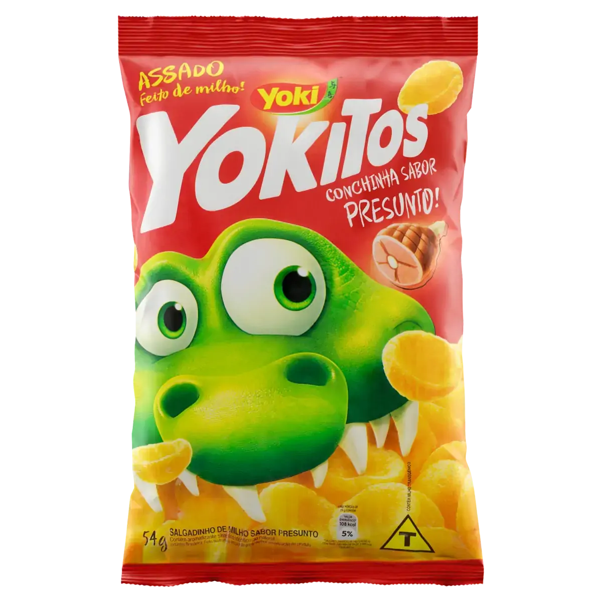 Salgadinho De Milho Conchinha Presunto Yoki Yokitos Pacote 54g