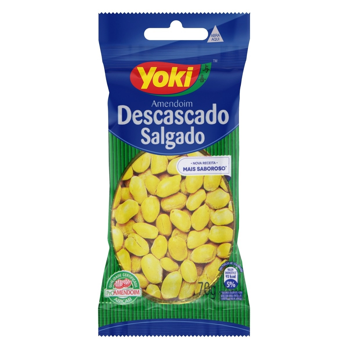 Amendoim Torrado Salgado Sem Casca Yoki Pacote 70g