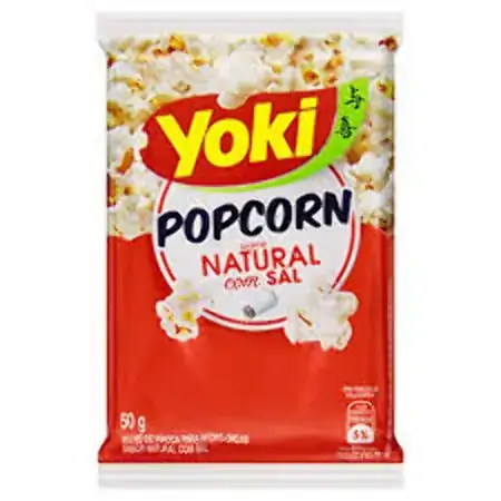 Pipoca Para Micro Ondas Natural Com Sal Yoki Pacote 50g