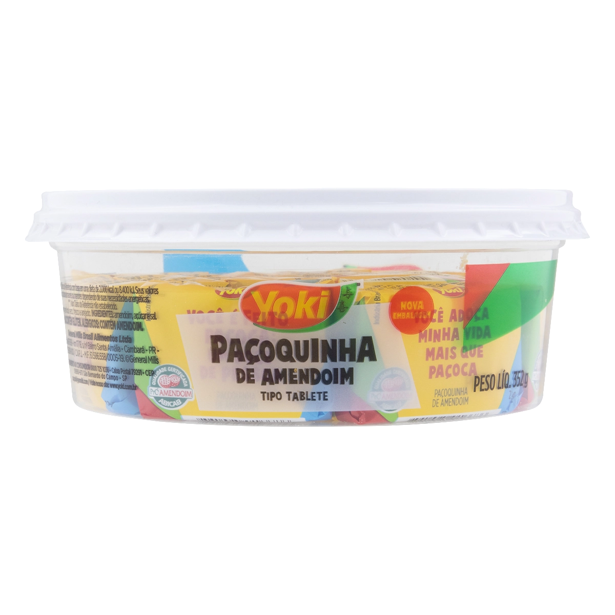 Paçoquinha Tablete Yoki Pote 352g