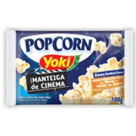 Pipoca Para Micro Ondas Manteiga De Cinema Yoki Pacote 100g