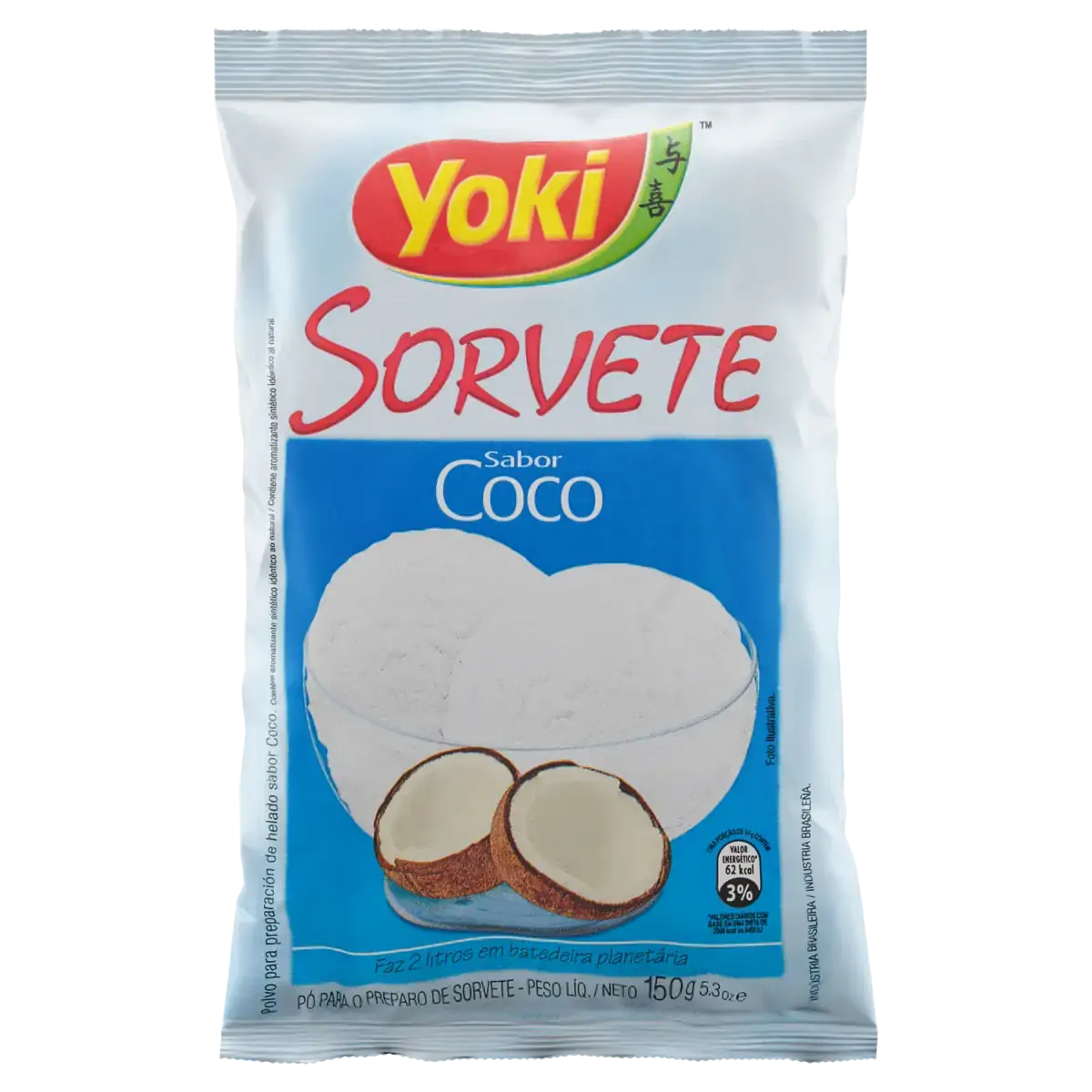 Pó Para Sorvete Coco Yoki Pacote 150g