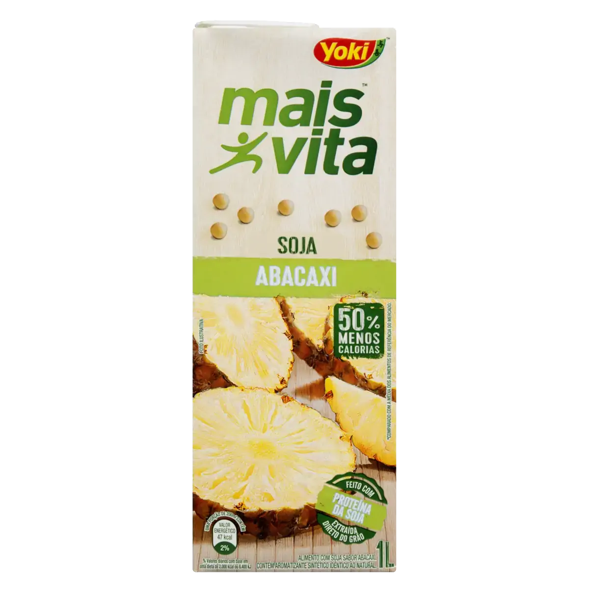 Bebida à Base De Soja Abacaxi Yoki Mais Vita Caixa 1l