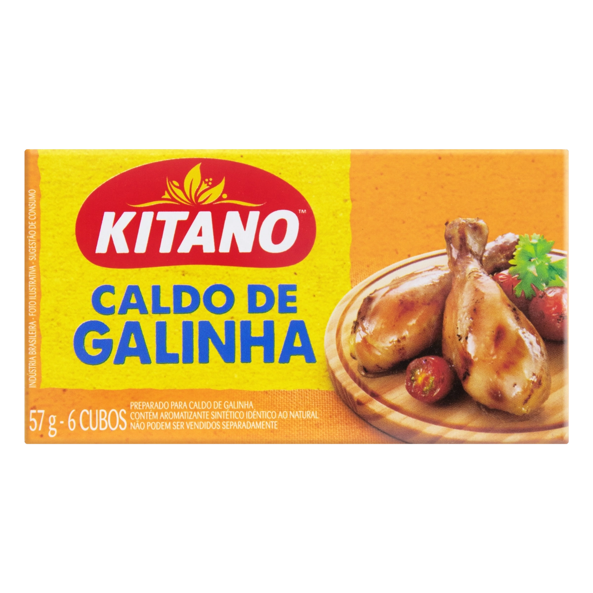 Caldo Tablete Galinha Kitano Caixa 57g 6 Unidades