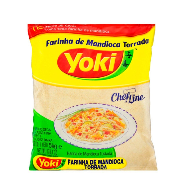 Farinha De Mandioca Tipo 1 Torrada Yoki Chef Line Pacote 5kg