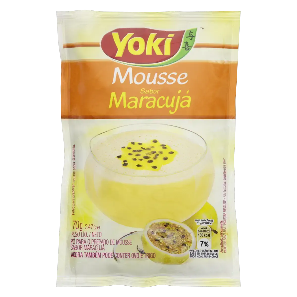 Mistura Para Mousse Maracujá Yoki Pacote 70g