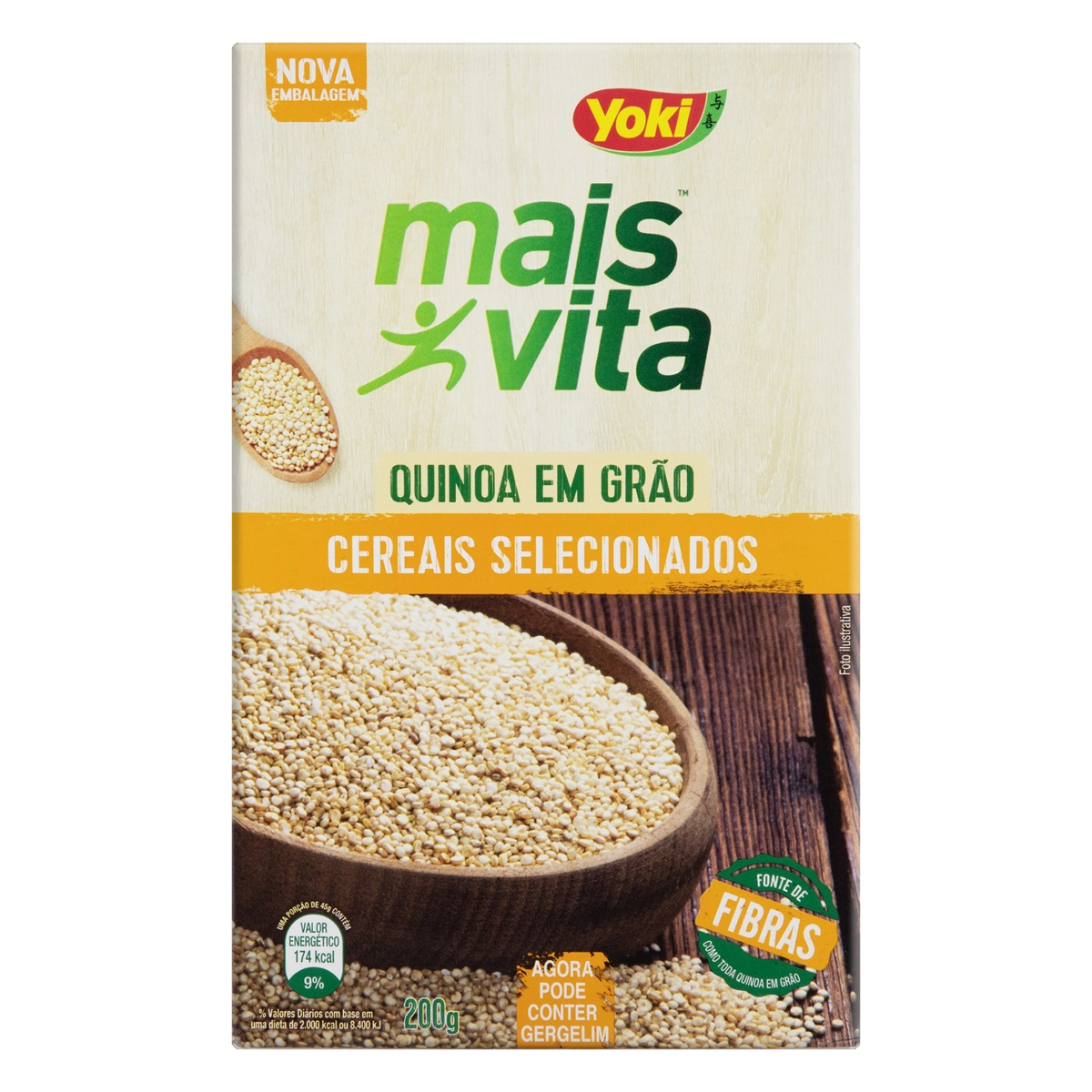 Quinoa Em Grãos Yoki Mais Vita Caixa 200g