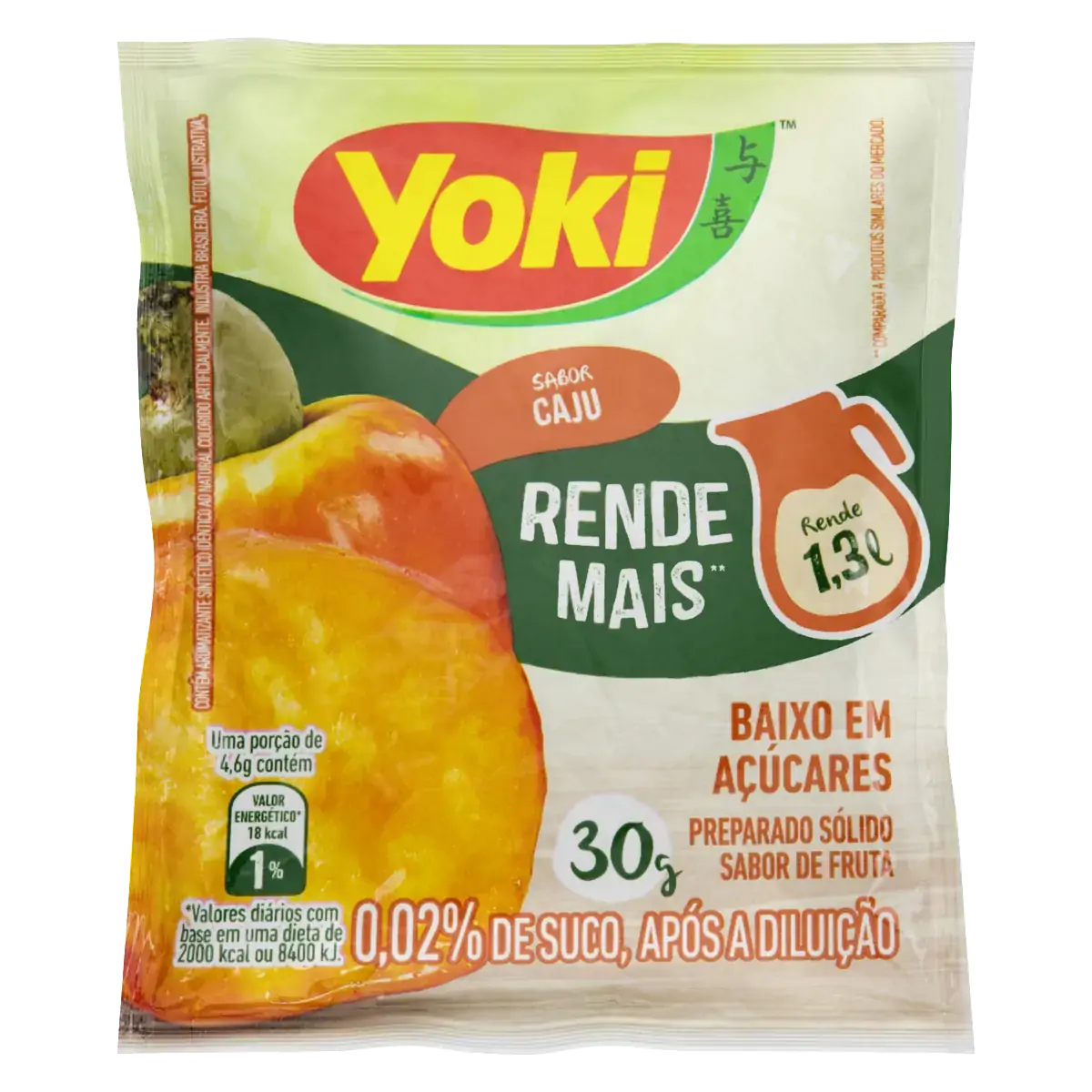 Refresco Em Pó Caju Yoki Pacote 30g