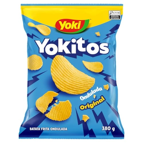 Batata Frita Ondulada Com Sal Yoki Yokitos Pacote 380g