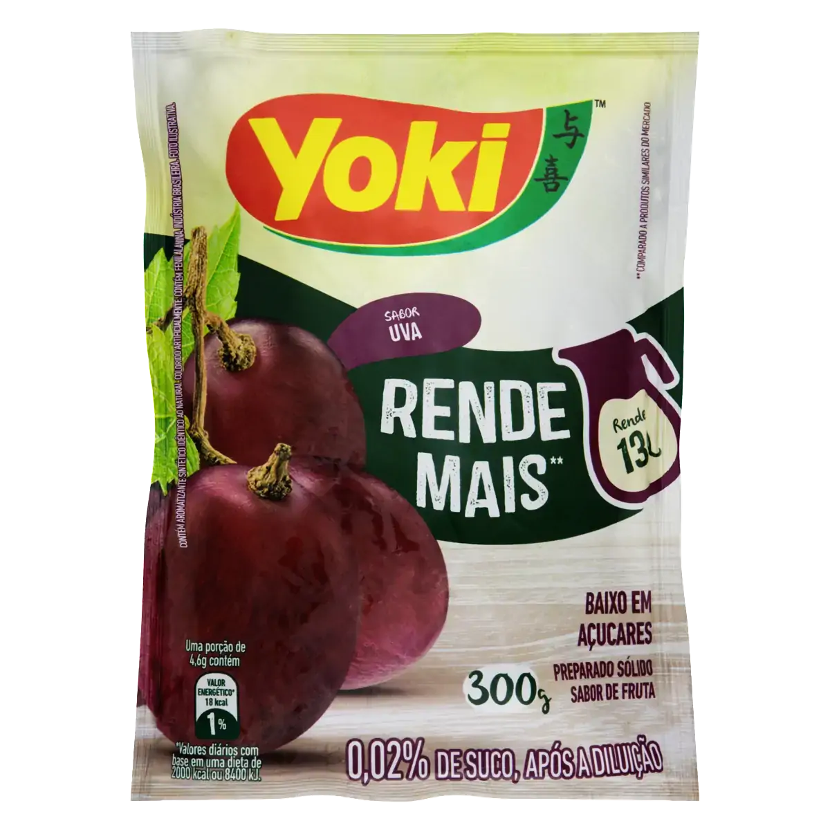 Refresco Em Pó Uva Yoki Pacote 300g
