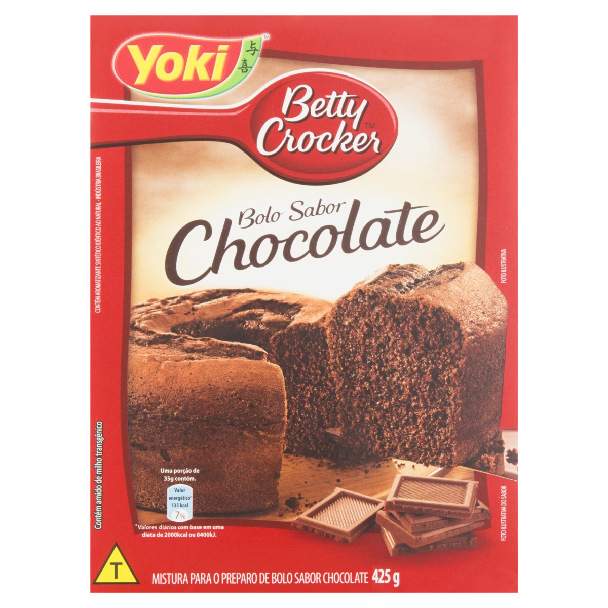 Mistura Para Bolo Chocolate Yoki Betty Crocker Caixa 425g