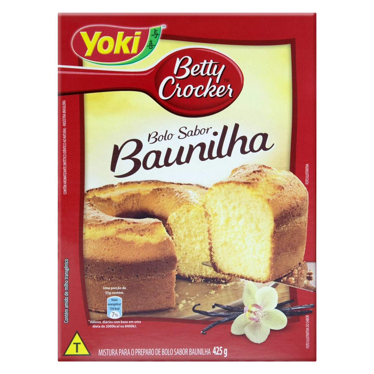 Mistura Para Bolo Baunilha Yoki Betty Crocker Caixa 425g