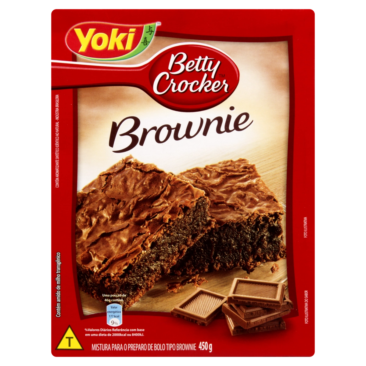 Mistura Para Bolo Brownie Yoki Betty Crocker Caixa 450g