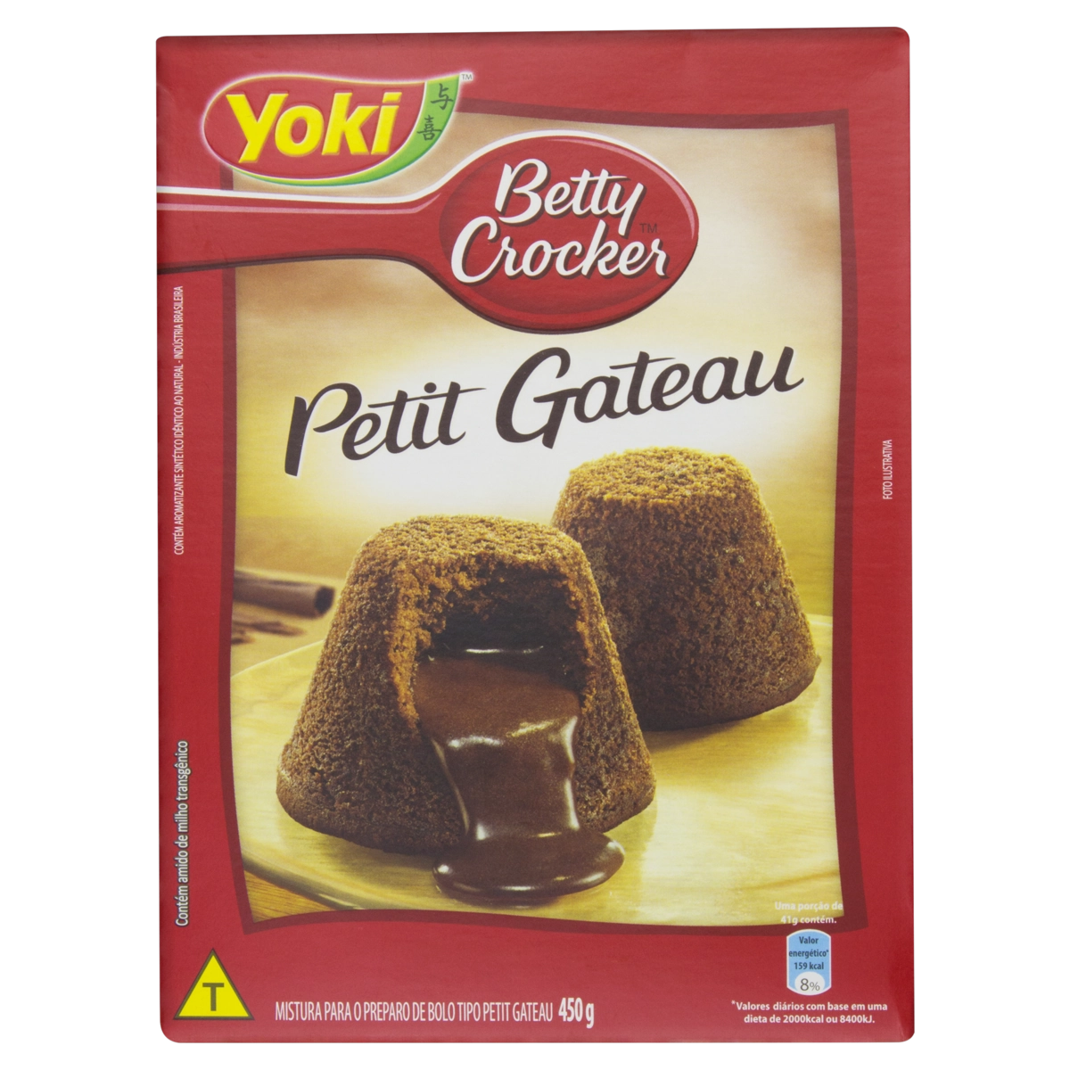 Mistura Para Bolo Petit Gâteau Yoki Betty Crocker Caixa 450g