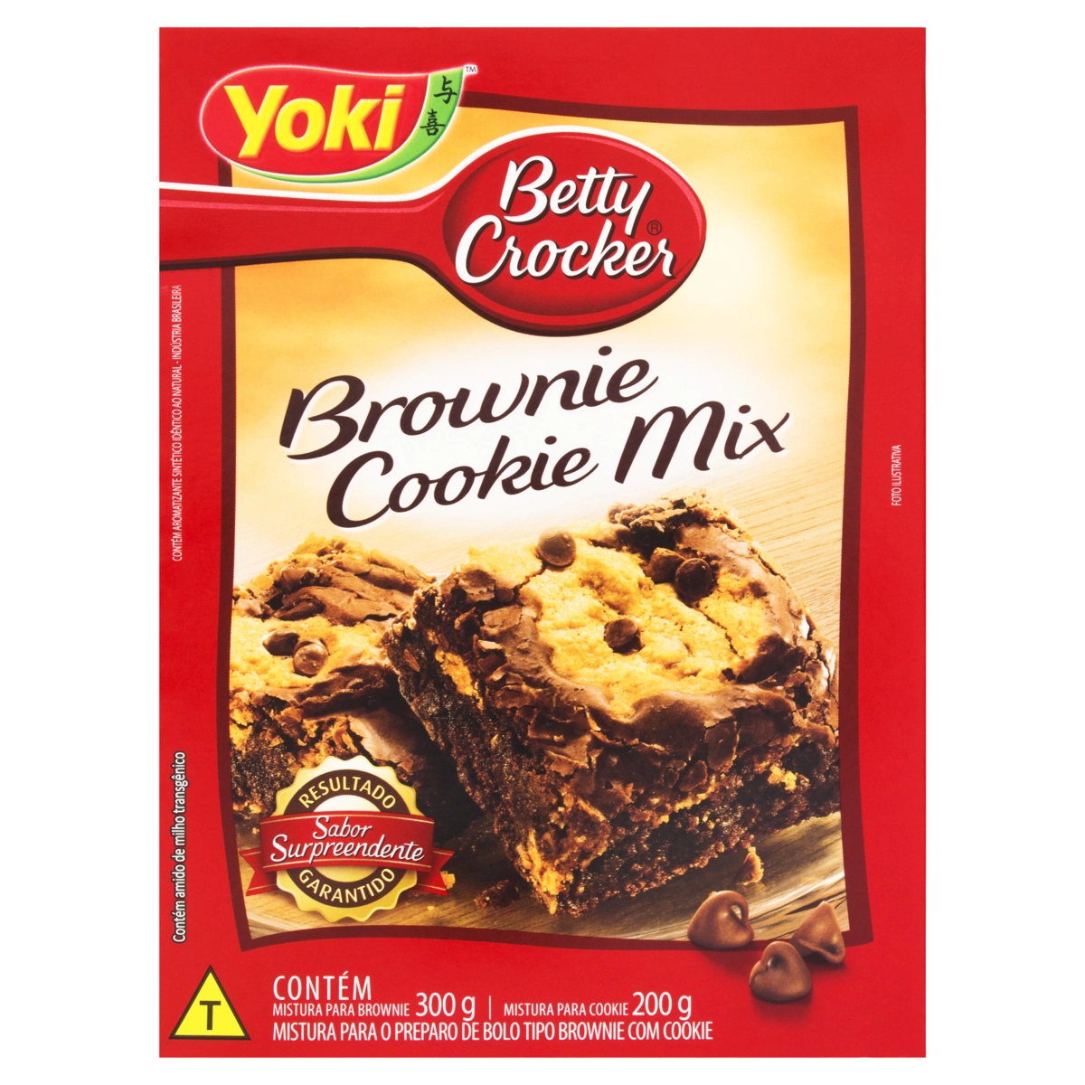 Mistura Para Bolo Brownie Cookie Mix Yoki Betty Crocker Caixa 500g