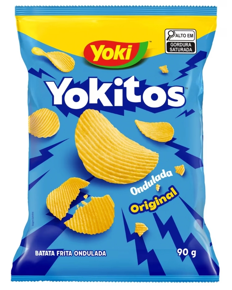 Batata Frita Ondulada Com Sal Yoki Yokitos Pacote 90g