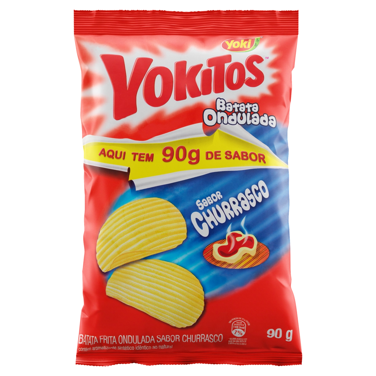 Batata Frita Ondulada Churrasco Yoki Yokitos Pacote 90g
