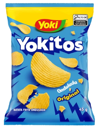 Batata Frita Ondulada Com Sal Yoki Yokitos Pacote 45g