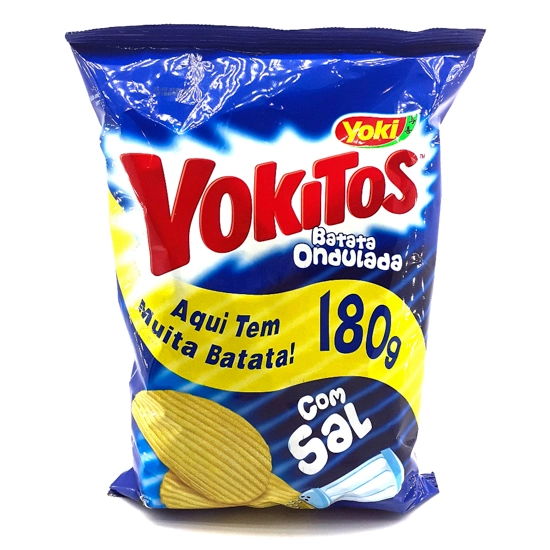 Batata Frita Ondulada Com Sal Yoki Yokitos Pacote 180g
