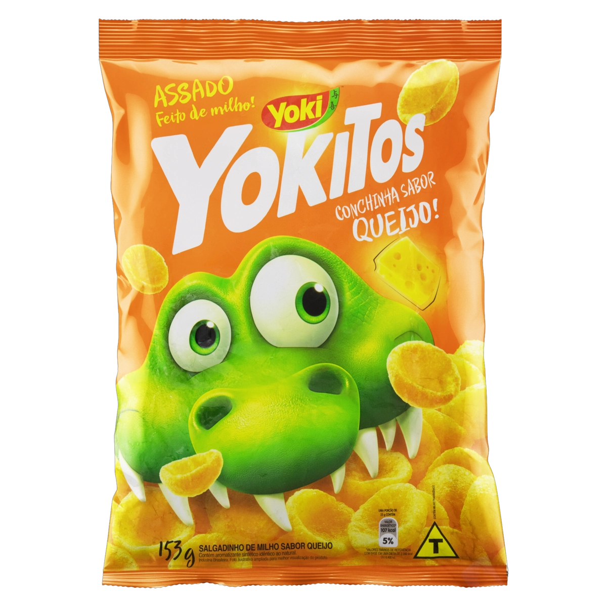 Salgadinho De Milho Conchinha Queijo Yoki Yokitos Pacote 153g