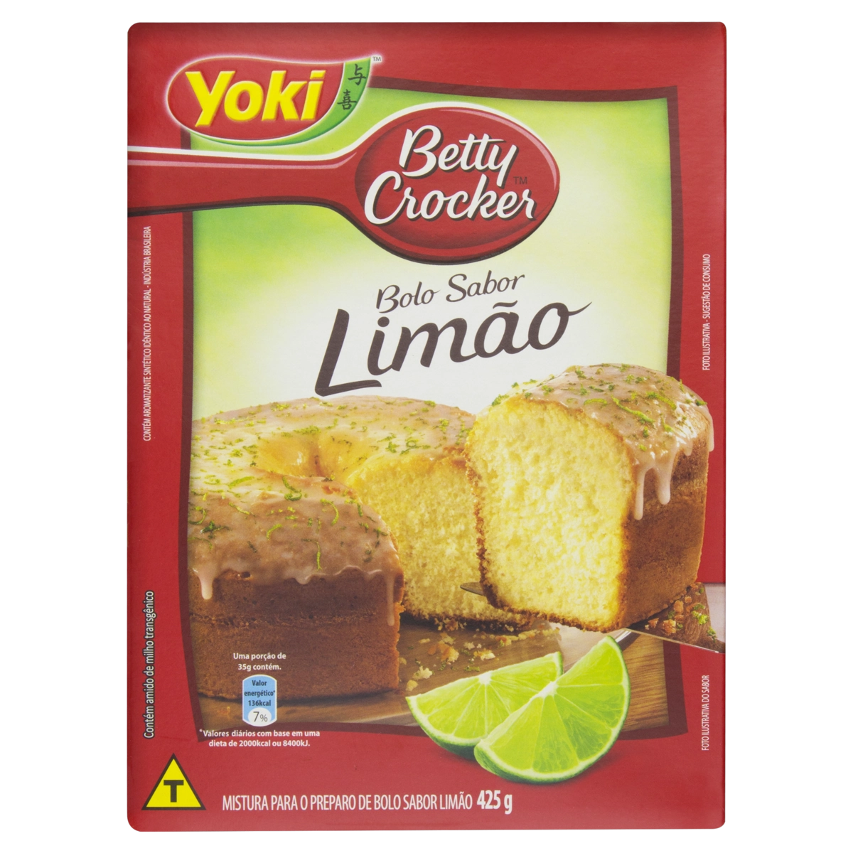 Mistura Para Bolo Limão Yoki Betty Crocker Caixa 425g