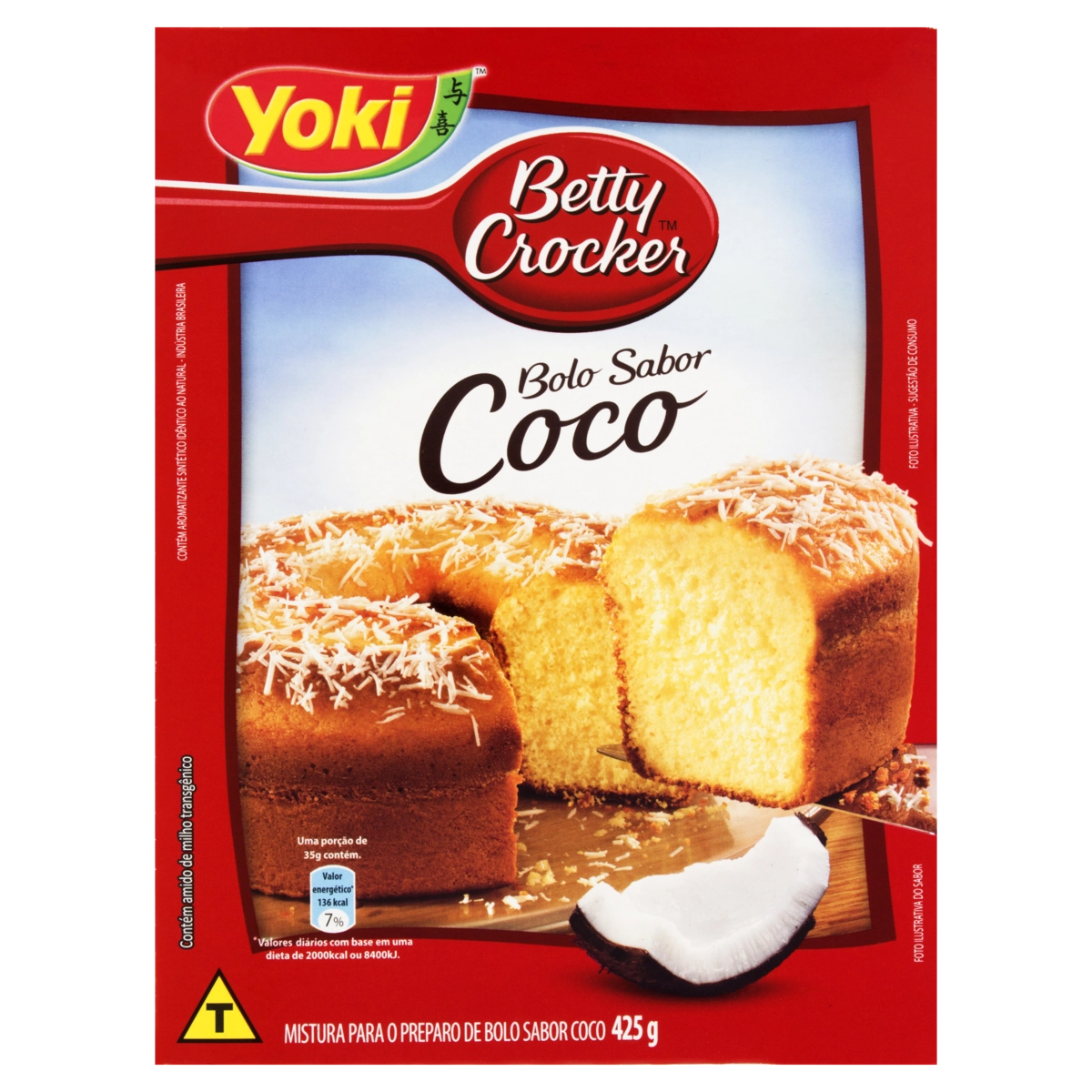Mistura Para Bolo Coco Yoki Betty Crocker Caixa 425g