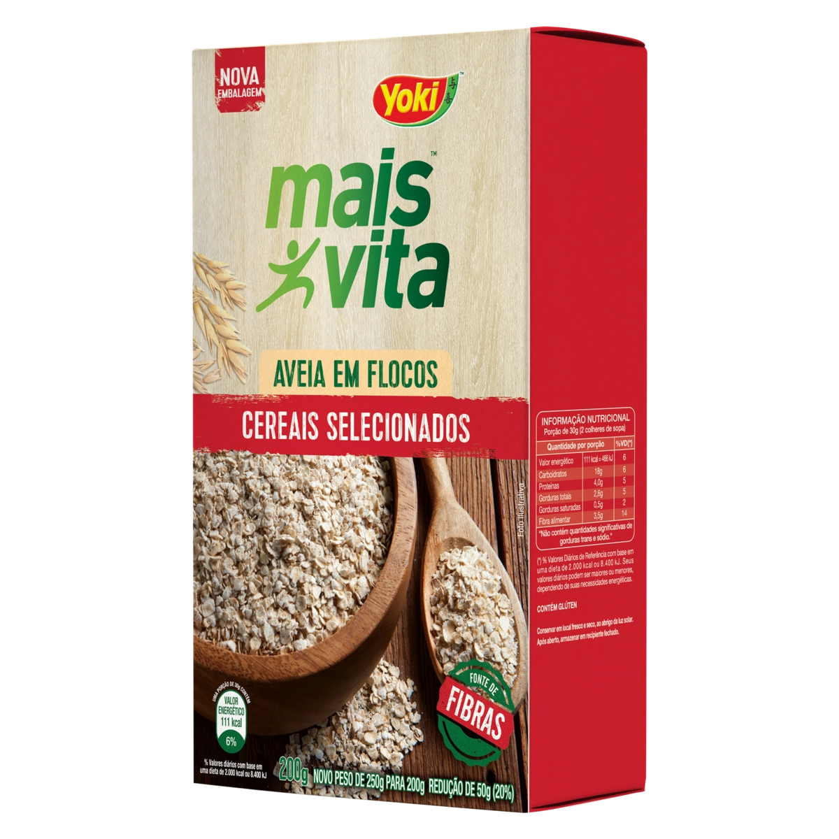 Aveia Em Flocos Yoki Mais Vita Caixa 200g