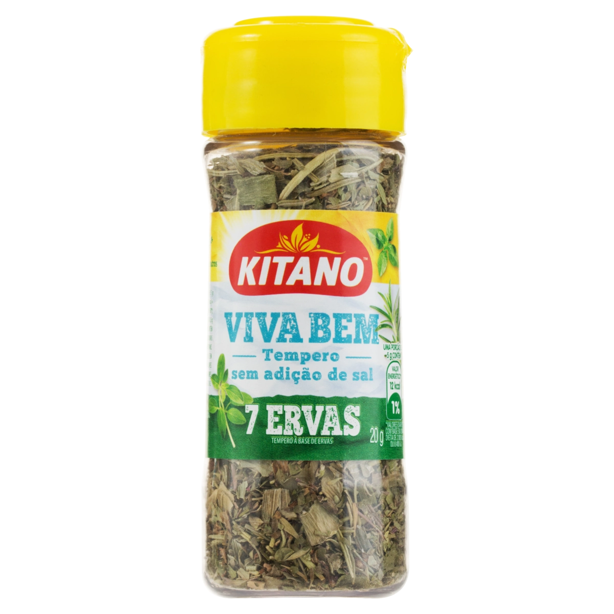 Tempero 7 Ervas Kitano Viva Bem Frasco 20g
