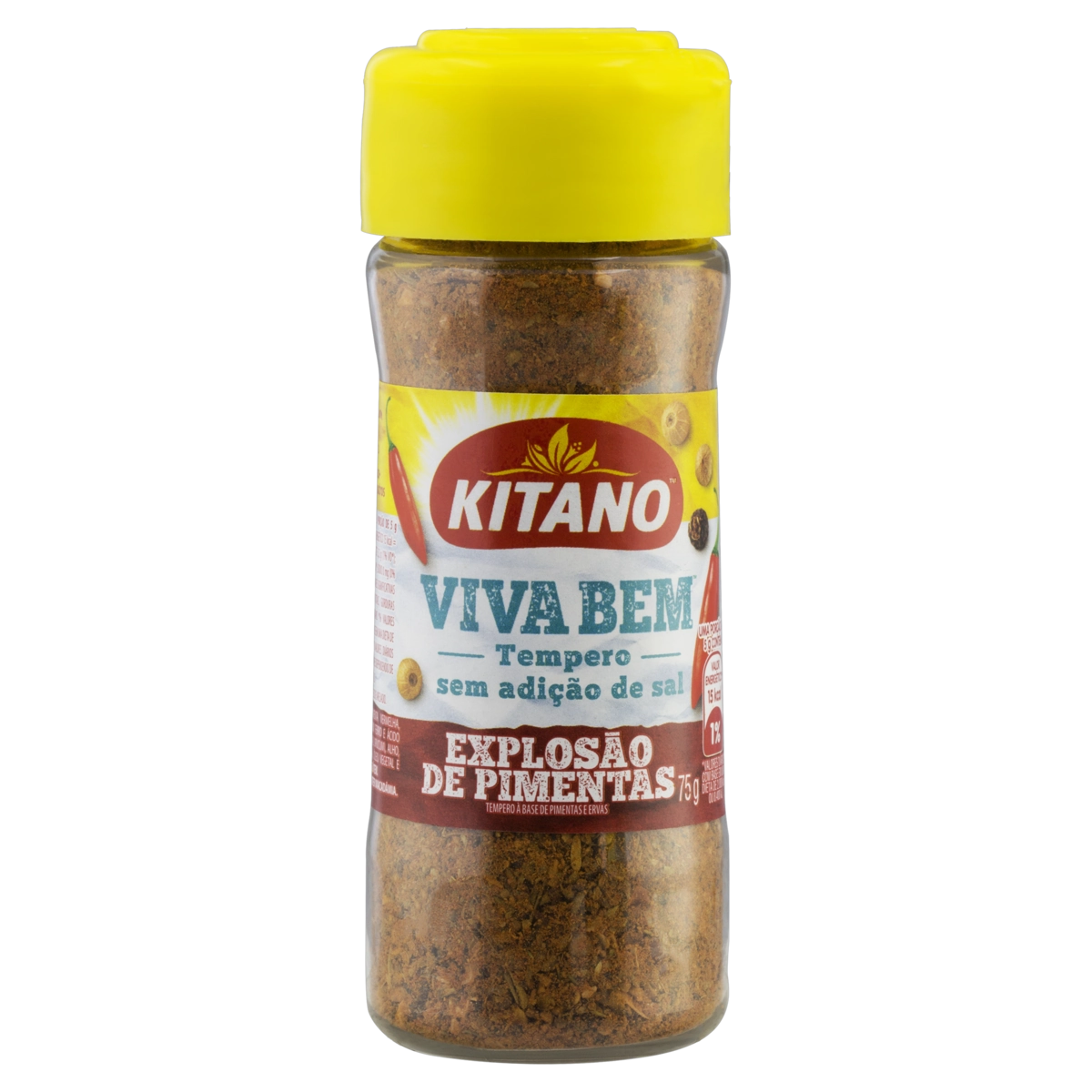 Tempero Explosão De Pimentas Kitano Viva Bem Frasco 75g