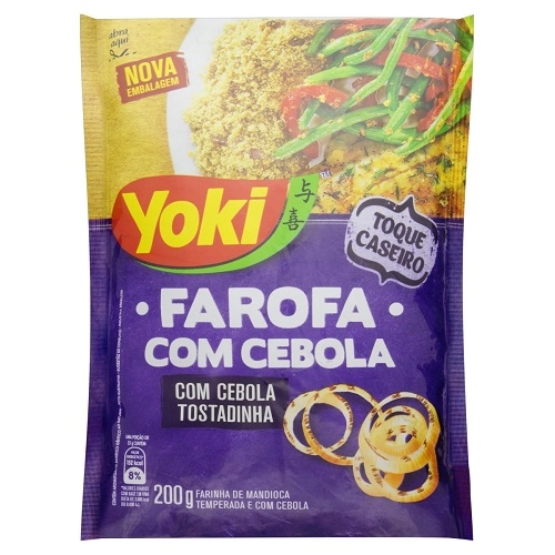Farofa De Mandioca Com Cebola Yoki Sachê 200g