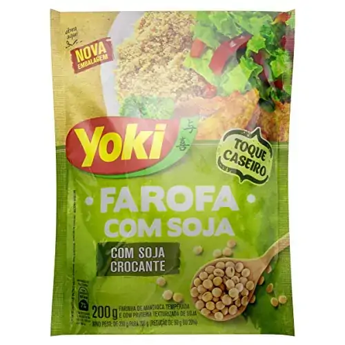 Farofa De Mandioca Com Soja Crocante Yoki Pacote 200g