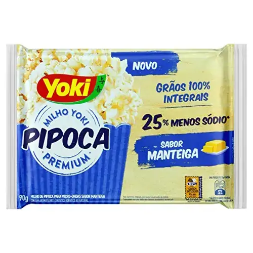 Pipoca Para Micro Ondas Manteiga Light Yoki Pacote 90g