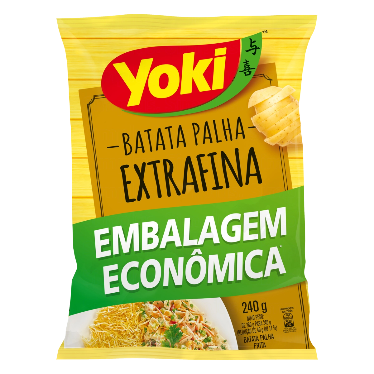 Batata Palha Extrafina Yoki Pacote 240g Embalagem Econômica