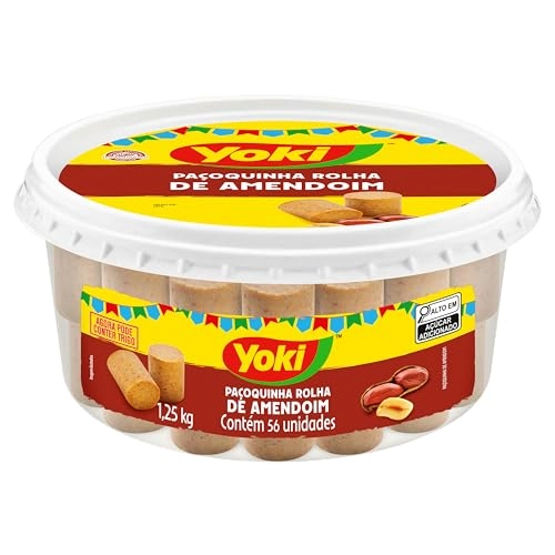 Paçoquinha Rolha Yoki Pote 1,25kg 56 Unidades