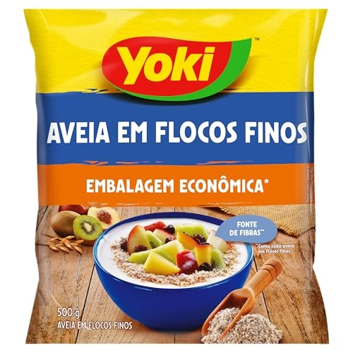Aveia Em Flocos Finos Yoki Pacote 500g Embalagem Econômica