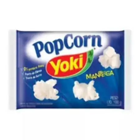 Pipoca Para Micro Ondas Manteiga Yoki Pacote 100g