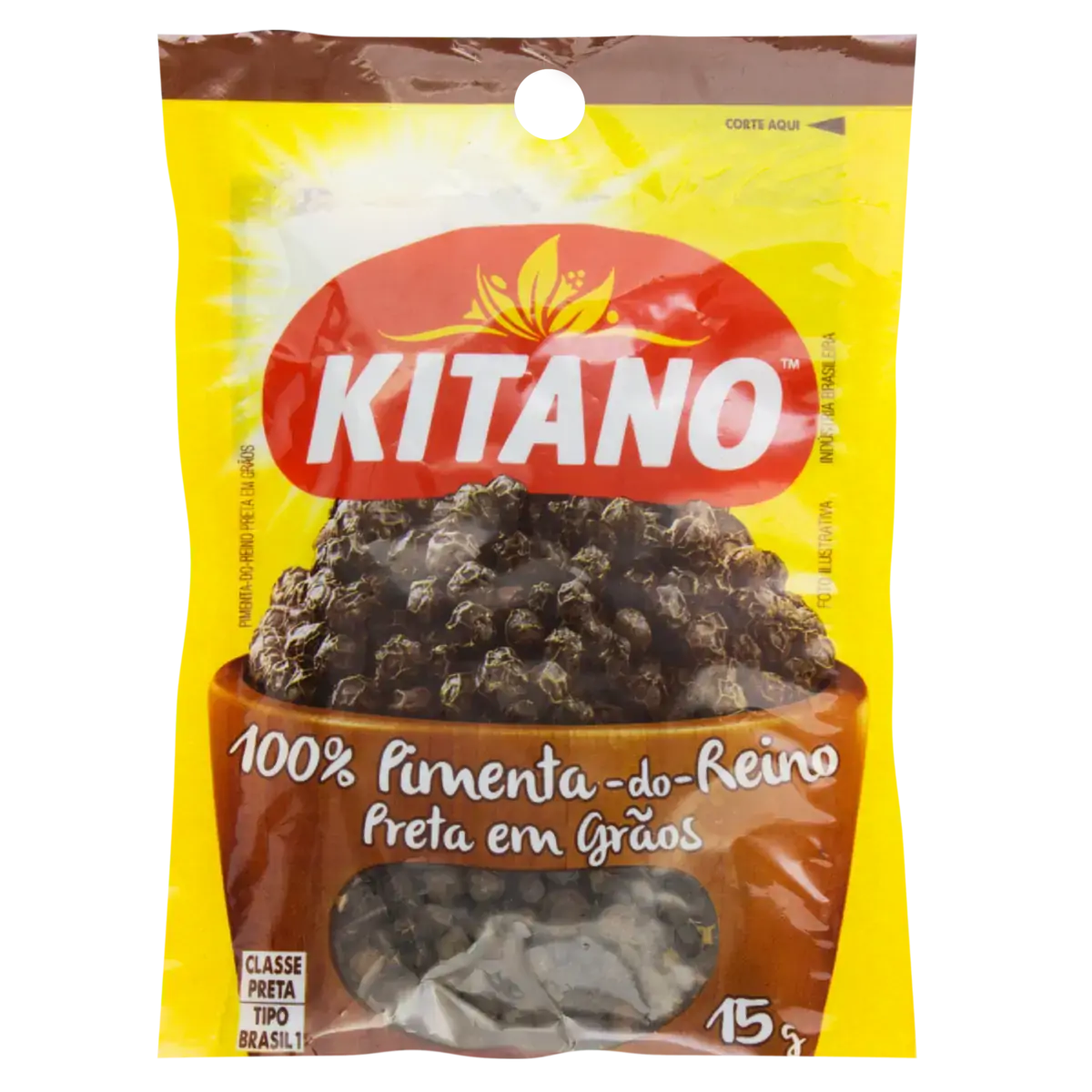 Pimenta Do Reino Preta Em Grãos Kitano Pacote 15g
