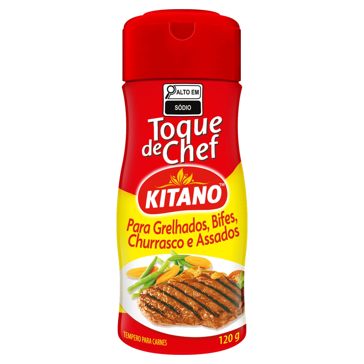 Tempero Para Grelhados, Bifes, Churrasco E Assados Kitano Toque De Chef Frasco 120g