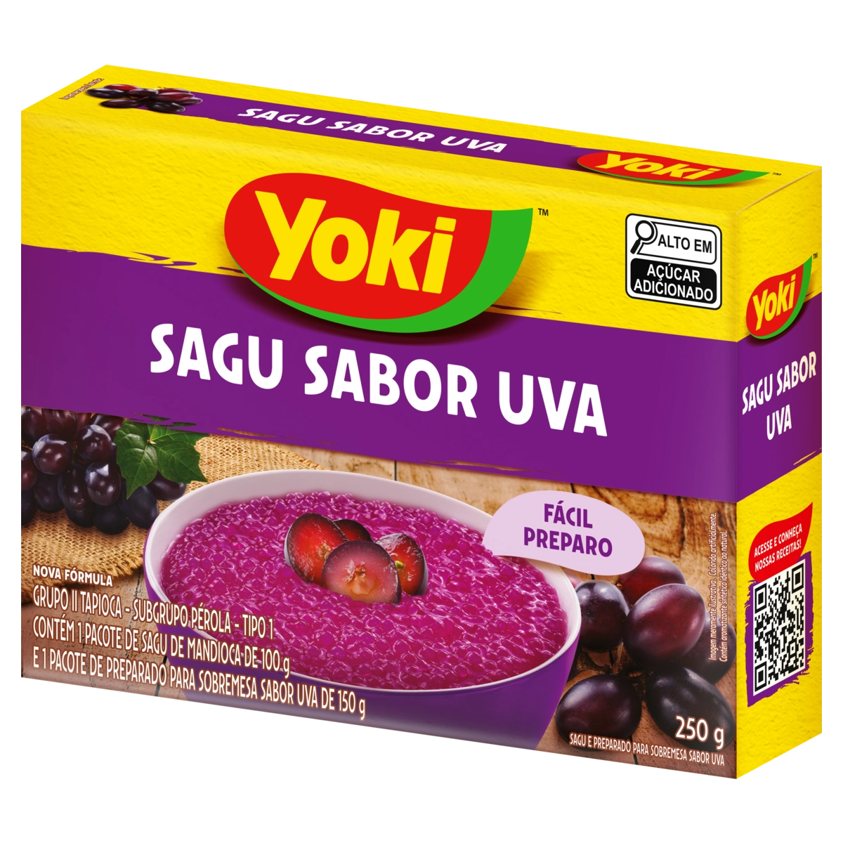 Mistura Para Sagu Tipo 1 Uva Yoki Caixa 250g