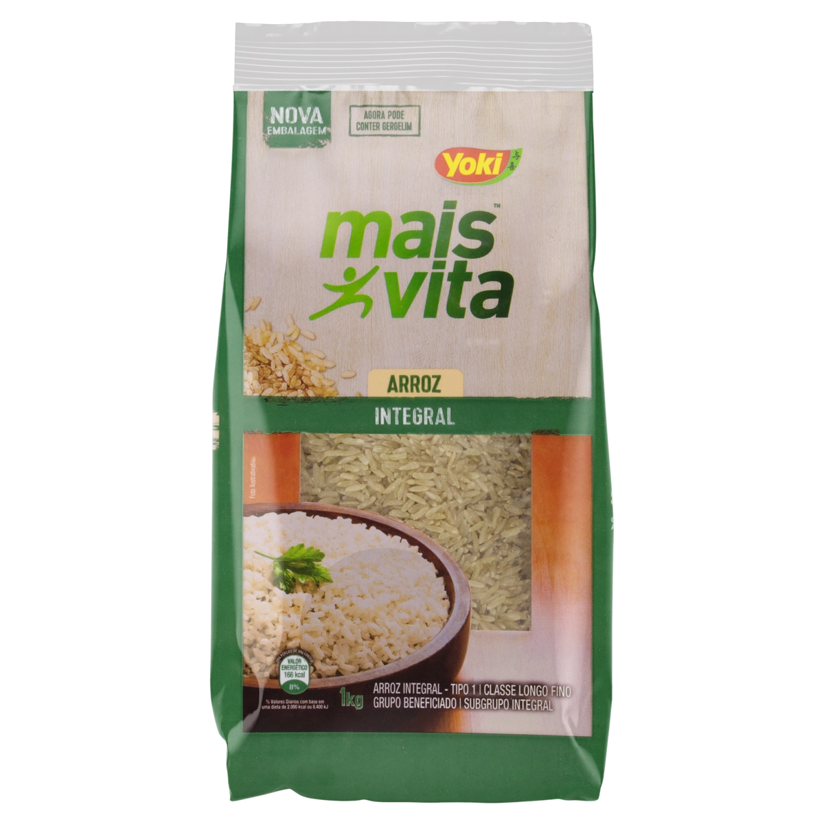 Arroz Integral Tipo 1 Yoki Mais Vita Pacote 1kg