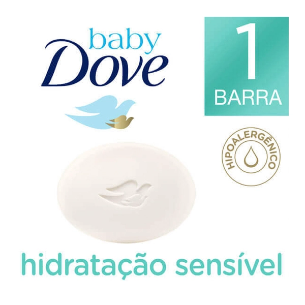 Sabonete Barra Hidratação Sensível Dove Baby Caixa 75g