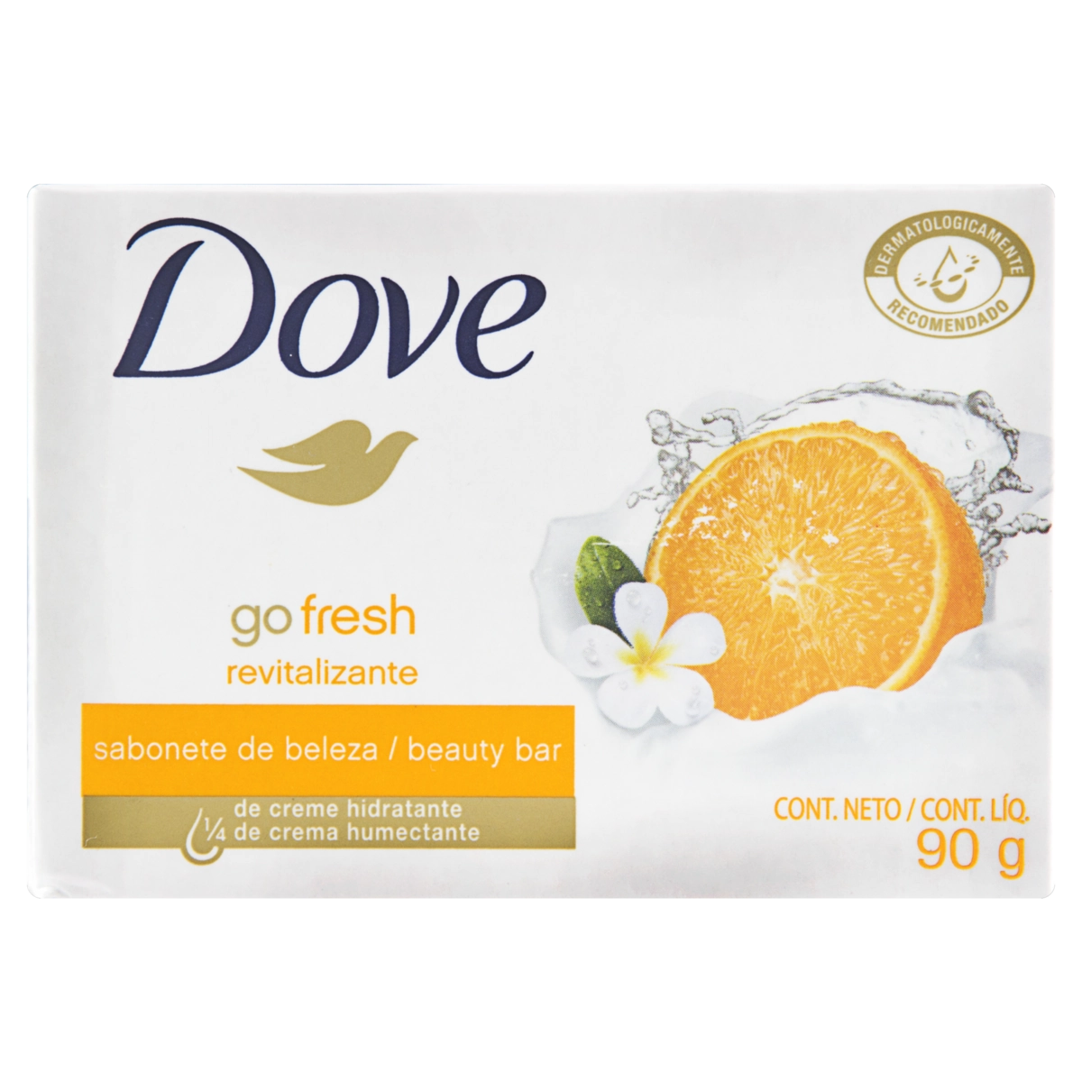 Sabonete Barra Tangerina E Flor De Gardênia Dove Go Fresh Caixa 90g