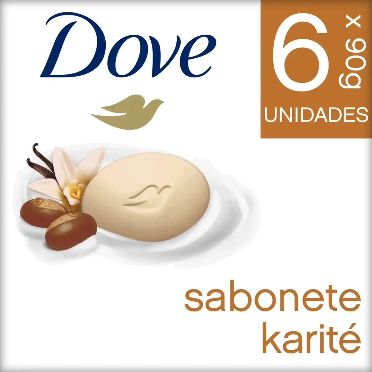 Pack Sabonete Barra Manteiga De Karité E Baunilha Dove Envoltório 6 Unidades 90g Cada Leve Mais Pagu