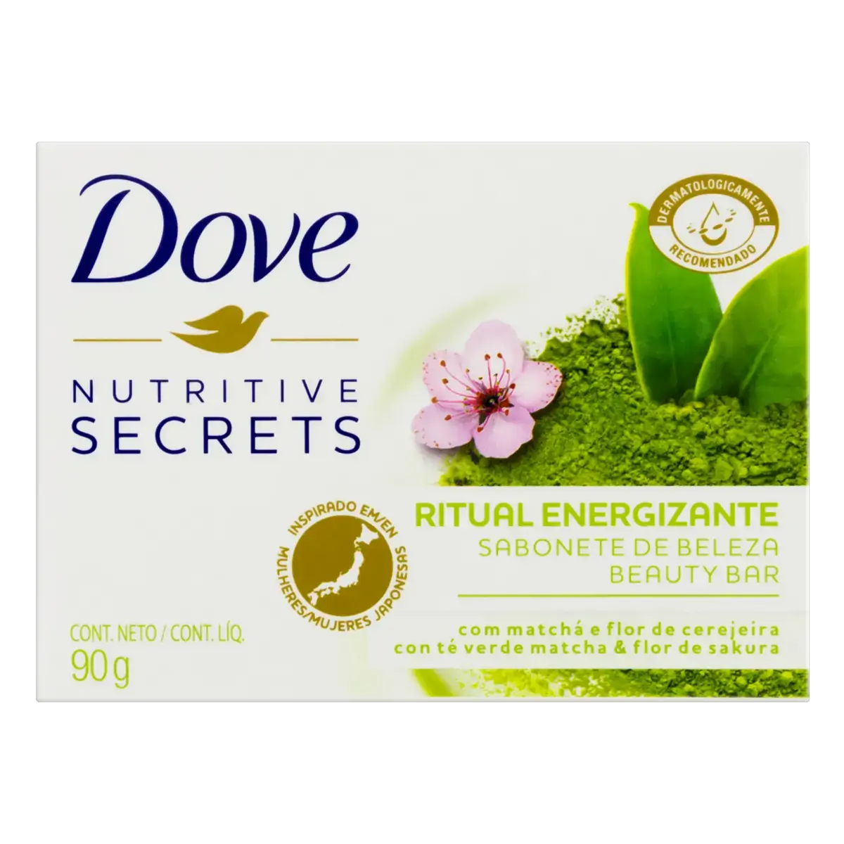 Sabonete Barra Matchá E Flor De Cerejeira Dove Nutritive Secrets Ritual Energizante Caixa 90g