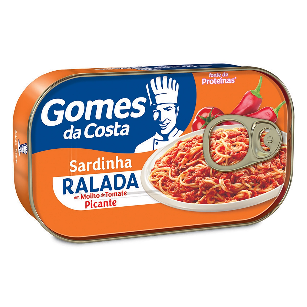 Sardinha Ralada Ao Molho De Tomate Picante Gomes Da Costa Lata 100g